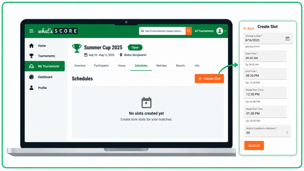 How to Use WHATSSCORE-Build the Schedule